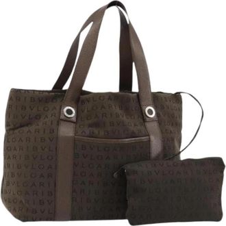 Bulgari Pre-owned Vintage Tote Bag - Dames - Vintage Shopper - Bruin - ONE Size - Leer - Vintage