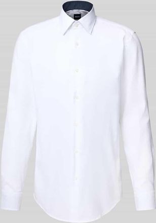 HUGO BOSS Slim Fit Business-Hemd mit Kentkragen Modell Hank in Weiss, Gr&ouml;&szlig;e 44