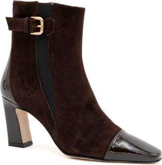 Amalfi By Rangoni Feroce Cap Toe Bootie in Ebony Cashmere T Moro Vernice at Nordstrom, Size 7.5