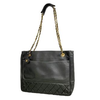 Chanel Black Leather Tote Bag (Pre-Owned)