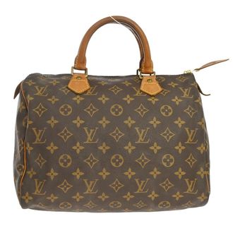 Louis Vuitton Speedy Handbag Monogram Canvas Brown Canvas Handbag (Pre-Owned)