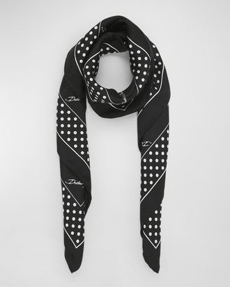 Dolce & Gabbana DG Monogram Jacquard Silk Twill Scarf