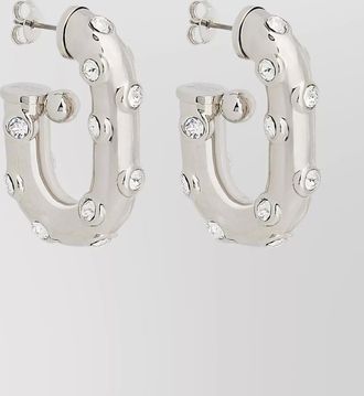 Paco Rabanne large hoop earrings studded design