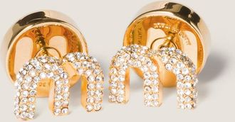 Miu Miu Metal earrings with crystals