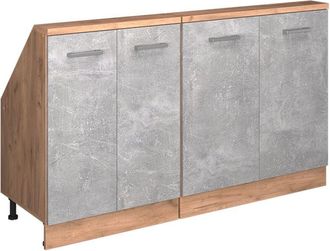 Vicco Set di mobili sottotetto Rion, Calcestruzzo/quercia dorata, Set di 2, Vicco