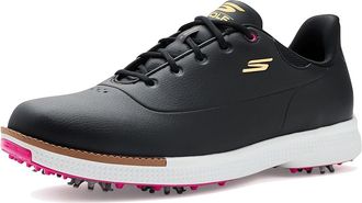 Skechers Jasmine 2 Waterproof Golf Shoes Womens Golf Shoes Black/Pink Spiked : 6.5 B - Medium, Synthetic