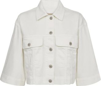 Mos Mosh MOS Mosh, Dames, Jassen, Wit, Maat: XL Denim