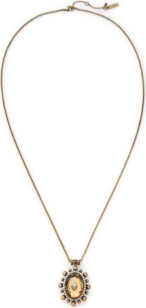 Kurt Geiger Eagle Head Crystal Locket Necklace in Light Colorado at Nordstrom