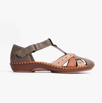 Rieker M1655-54 Womens Sandals Green - Size UK 6.5