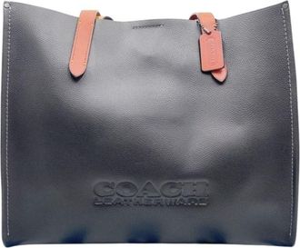 Coach Black Brown Leather Handbag Tote Bag (Pre-Owned)