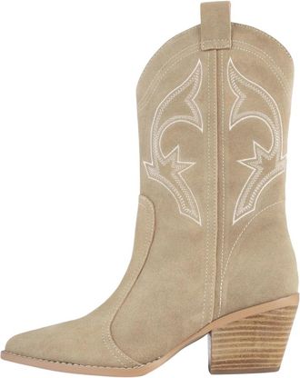 L37 Cowboylaarzen - Dames - Cowboylaarzen - Beige - 39 EU - Schoenen