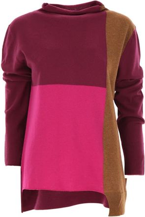 Liviana Conti Sweaters - Dames - Ronde hals truien - Veelkleurig - M - Wol - Truien & Vesten
