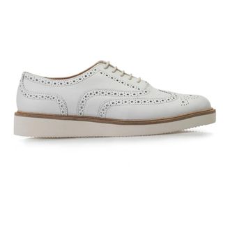 Clarks Schoenen, Dames, Wit, 36 EU, Leer, Witte Brogue Schoenen