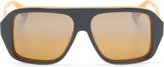 Gucci square-frame tinted sunglasses - unisex - Acetate - 57 - Grey