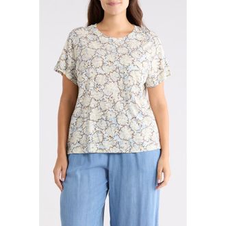 Sanctuary Cotton Blend Pocket T-Shirt in Nostalgia Mist Blue at Nordstrom Rack, Size 1 X