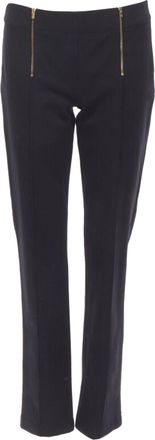The Row black modal cotton dual gold zipper minimal legging pants XSXS