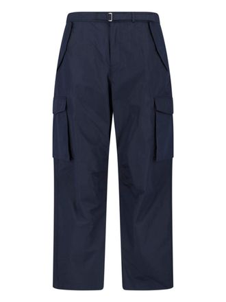 Paul Smith Blue Mid-Rise Cotton Blend Cargo Pants