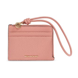 Michael Kors Accessoires, Dames, Roze, ONE Size, Leer, Jet Set Small Pebbled Leather Card Case Wristlet