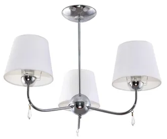 OEM Plafoniera Cromata Con Paralume Bianco Brigit Bianco 11-232