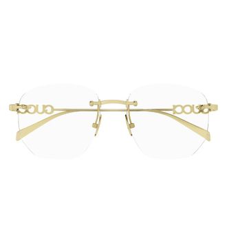 Gucci Glasses, unisex, Yellow, Size: 54 MM Square Optical Frame