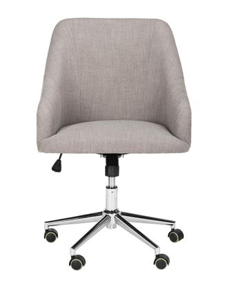 Safavieh Adrienne Linen Chrome Leg Swivel Office Chair