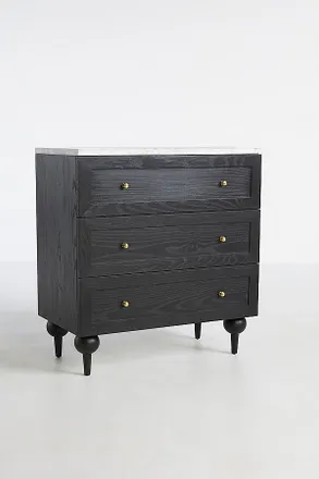 Anthropologie The Fern Marble Top Three-Drawer Dresser
