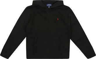 Ralph Lauren Kids Sweatshirts, male, Black, S, PO Hooded Sweatshirt