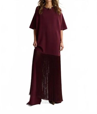 Essentiel Keremony Knitted Mini Dress In Deep Wine