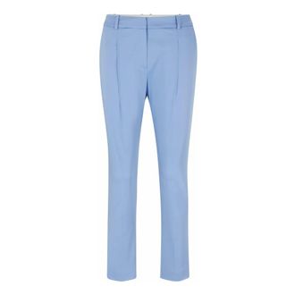 HUGO BOSS Dames, Broeken, Blauw, Maat: L Katoen