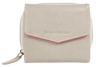 Bruno Banani Geldb&ouml;rse BRUNO BANANI, Damen, beige, Leder, leicht gl&auml;nzend, unifarben, Kleinlederwaren Geldb&ouml;rse, echt Leder