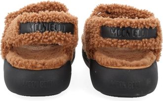 Moon Boot Shearling Sheep Leather Sandal - Brown
