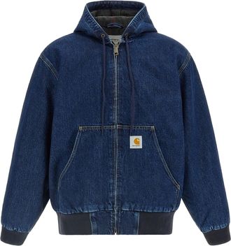 Carhartt Work in Progress Og Active Jacket In Heavy Cotton Denim With Quilted Sleeves