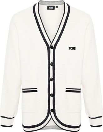 GCDS degradé-effect lurex cropped cardigan - women