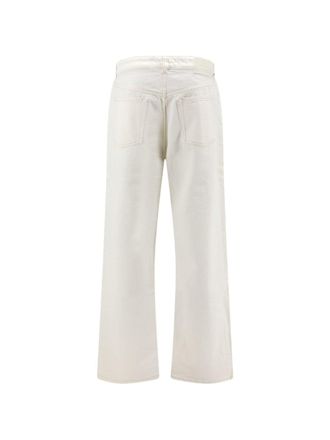 Ami Wide-Leg Denim Jeans - Ecru