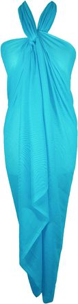 World of Shawls 100% Cotton Plain Sarong (Turquoise)