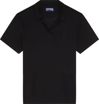Vilebrequin Mens Solid Tencil Polo Shirt in Black at Nordstrom, Size Xx-Large