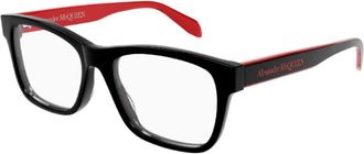 Alexander McQueen Mens Black Square Eyeglass Frames AM0307O 006