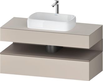Duravit Duravit - Qatego Consola Mueble Bajo Lavabo, 1 Extra&iacute;ble, 1 Caj&oacute;n