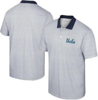 Colosseum Mens Colosseum White UCLA Bruins Print Stripe Polo at Nordstrom, Size X-Large