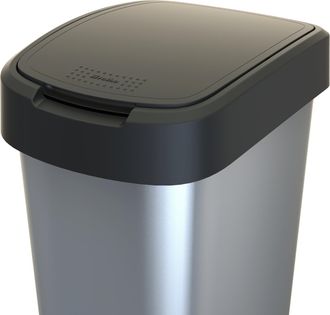 Rotho Mülleimer »Art Twist silber metallic« 1 Behälter
