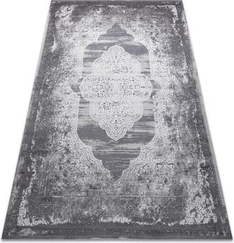 RugsX Rugsx - Alfombra Noble Moderna 9479 65 Ornamento Vintage - Structural Dos Niveles De Vell&oacute;n Crema / Gris Beige 120x170 Cm