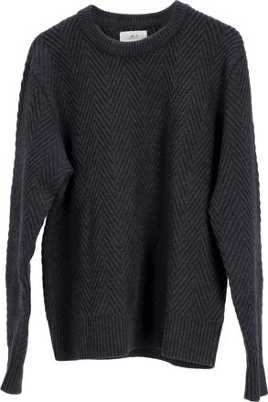 Mr P. Ribbed Sweater in Grey Merino Wool