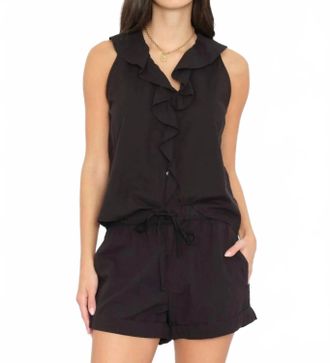 Xirena Casara Sleeveless Cotton Poplin Top In Black