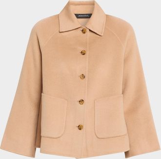 Neiman Marcus Double-Faced Cashmere Short Coat