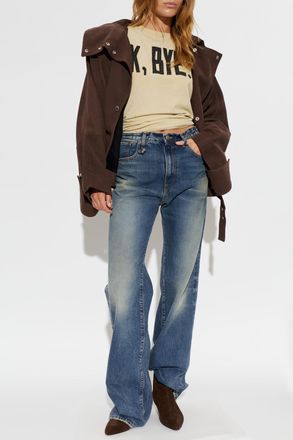 R13 Printed T-shirt, Womens, Beige