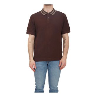 HUGO BOSS Tops, Heren, Bruin, M, Katoen, Polo Shirt