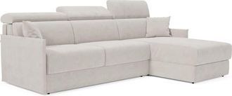 Divani.Store Sof&aacute; esquinero convertible impermeable 272 cm izquierdo blanco