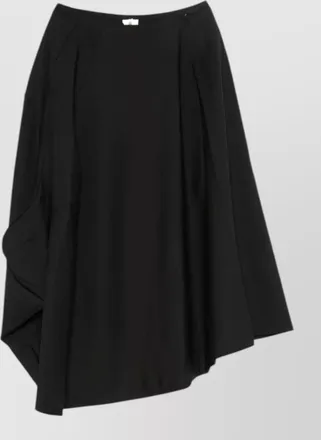 Comme Des Gar&ccedil;ons wool asymmetric draped midi skirt