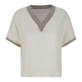 Gran Sasso V-neck Knitwear - female - Gran Sasso - V-neck Knitwear - White - XS - Knitwear