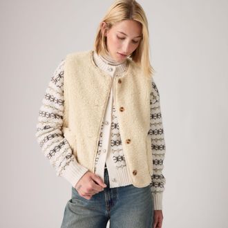 Levi's Rema Sherpa Vest - Womens - XS - White